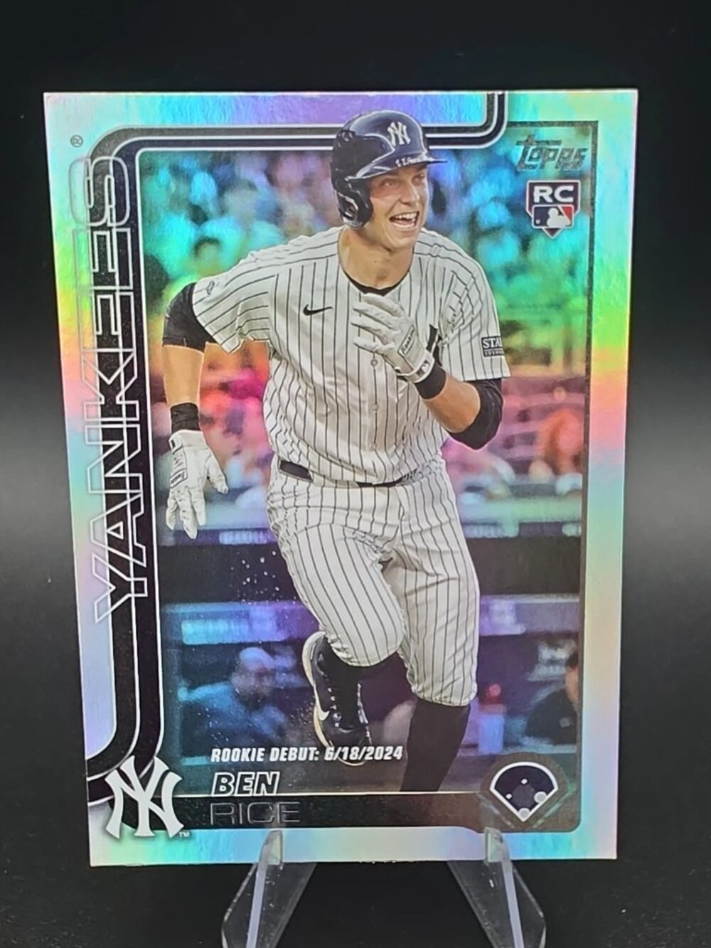 2025 Topps Update Series - Rookie Debut Ben Rice #US25 Rainbow Foil (RC)